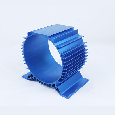 Custom 6063 Aluminium Heatsink Profile Extrusion Anodizing Blue Heat Sinks Profile